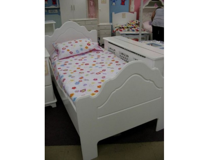 The Little White Flat Bed Taller Footboard