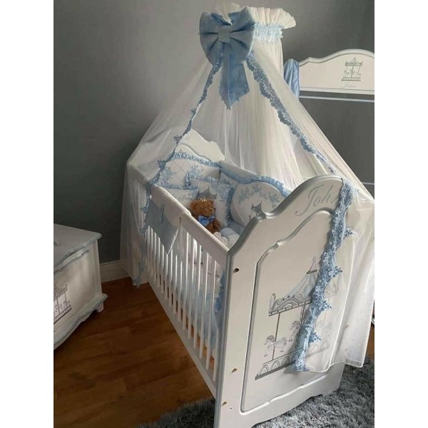 Classic Cot + Name + Standard Trim + Complex Art 