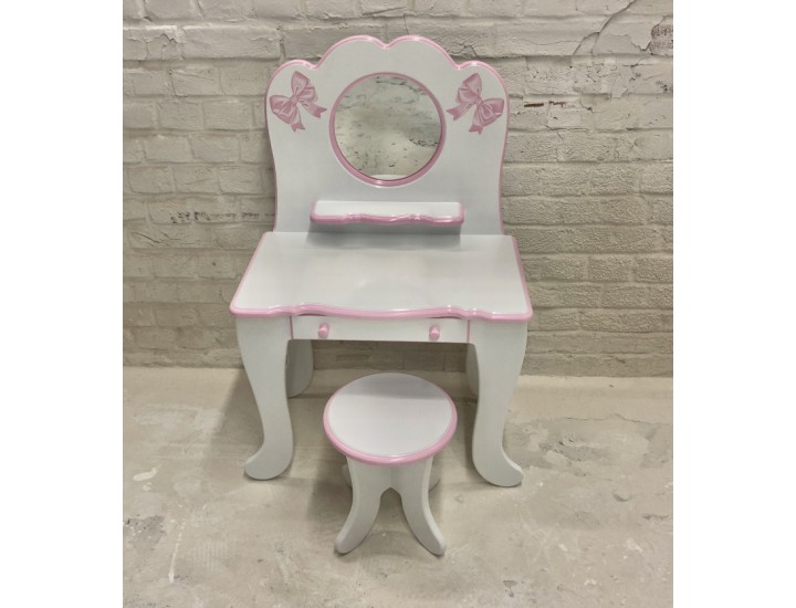 Small Toddler Miniature Dressing Table With Bows