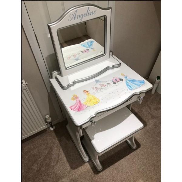 Princess Small Dressing Table With Stool And Mirror