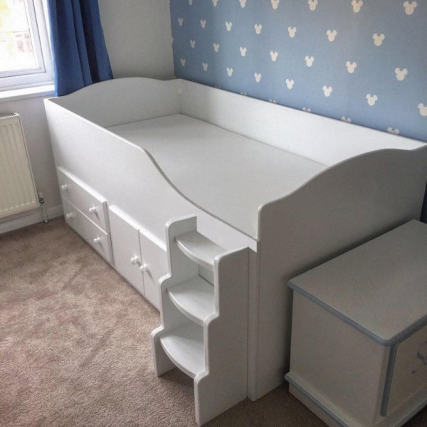 Cabin Bed With Raised Ladder