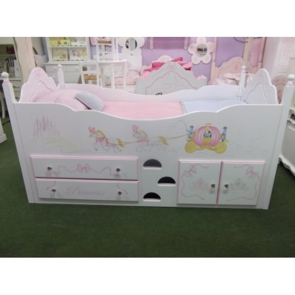 Cabin Princess Carriage Bed With Crystals