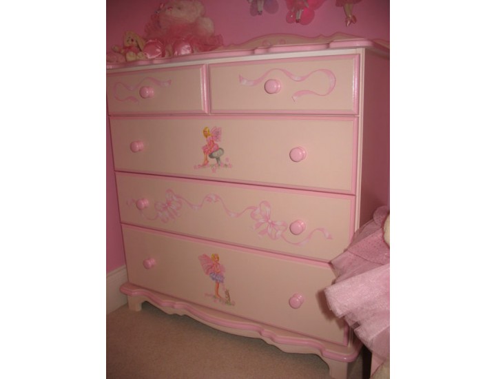 Chest Of Drawers Pretty & Pink Clemma Fairies 