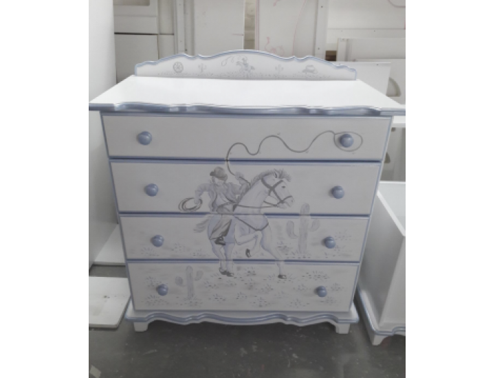 Cowboy Chest Of Drawers In Pale Blue And Grey
