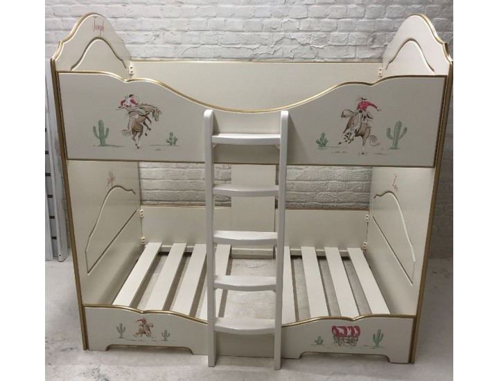 Bespoke Bunk Beds 3ft6 Size With Cowboys