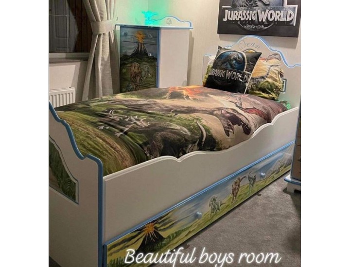 Dinosaur Bed With Storage Drawers Under