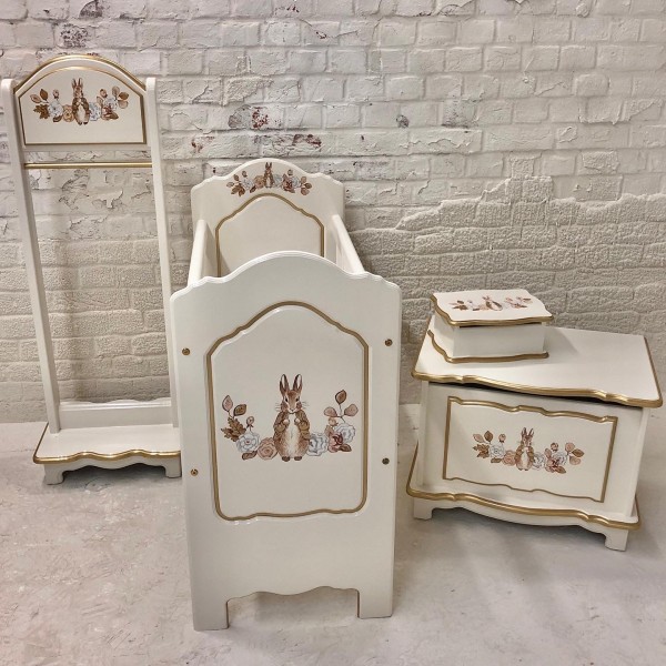 Peter Rabbit Crib Set Golden