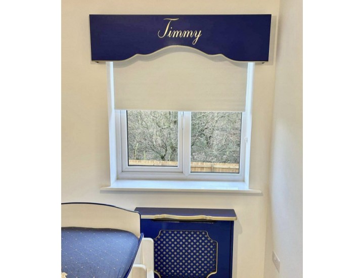 Personalised Made To Measure Window Pelmet With Name