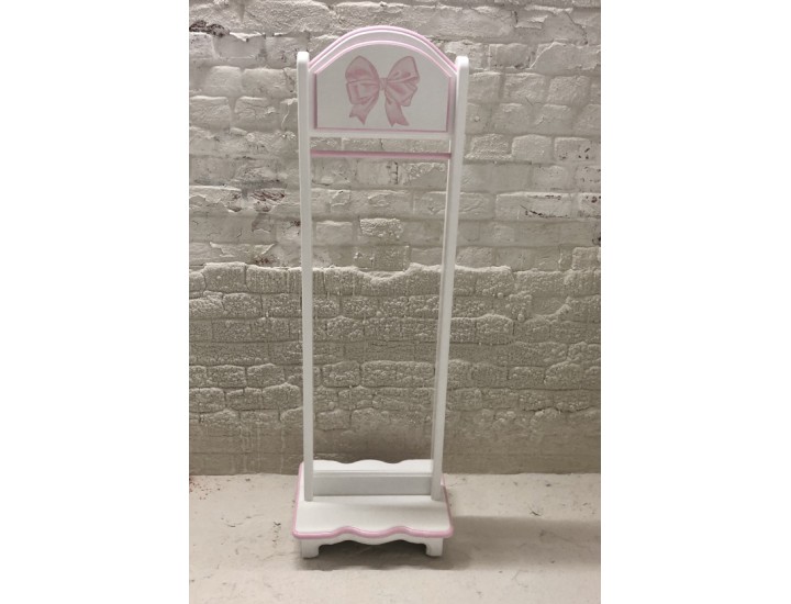 Magda Bow Clothes Rail In White And Pink