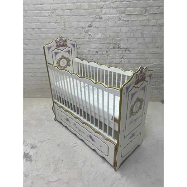 Feather Cot + Names + Metallic Trim + ComplexPlus Trim + Drawer