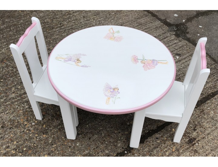 Fairy Artwork Strong Table And 2 Toddler Chairs