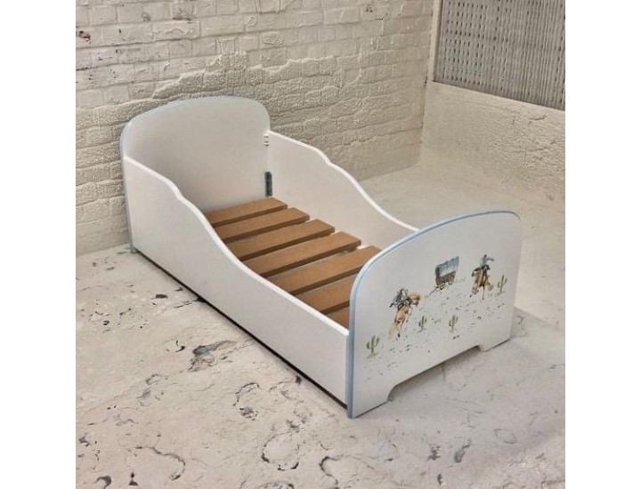 Small Toddler Bed With Cowboy Artwork