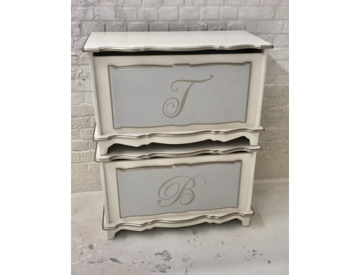 Toy Box With Hand Painted Initials On The Front